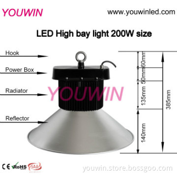 5 years warranty aluminous or pc lamp shape MW saa t5 high bay